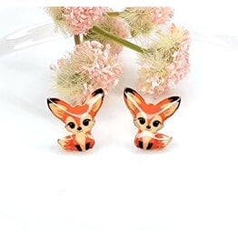 BettyOh Inc. Red Fox Stud Earrings