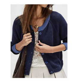 Round Neck Button Cardigan