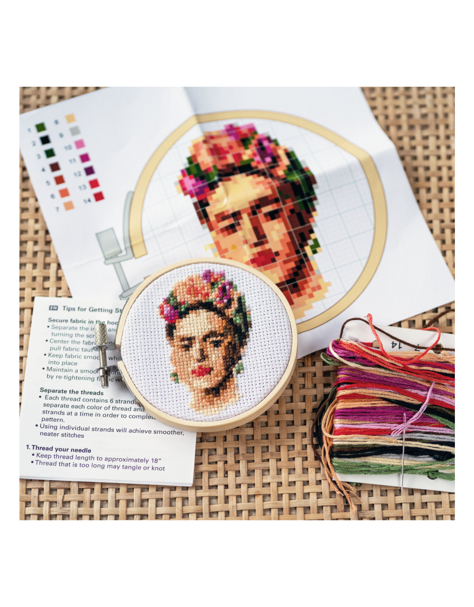 Frida Mini Cross Stitch Embroidery Kit