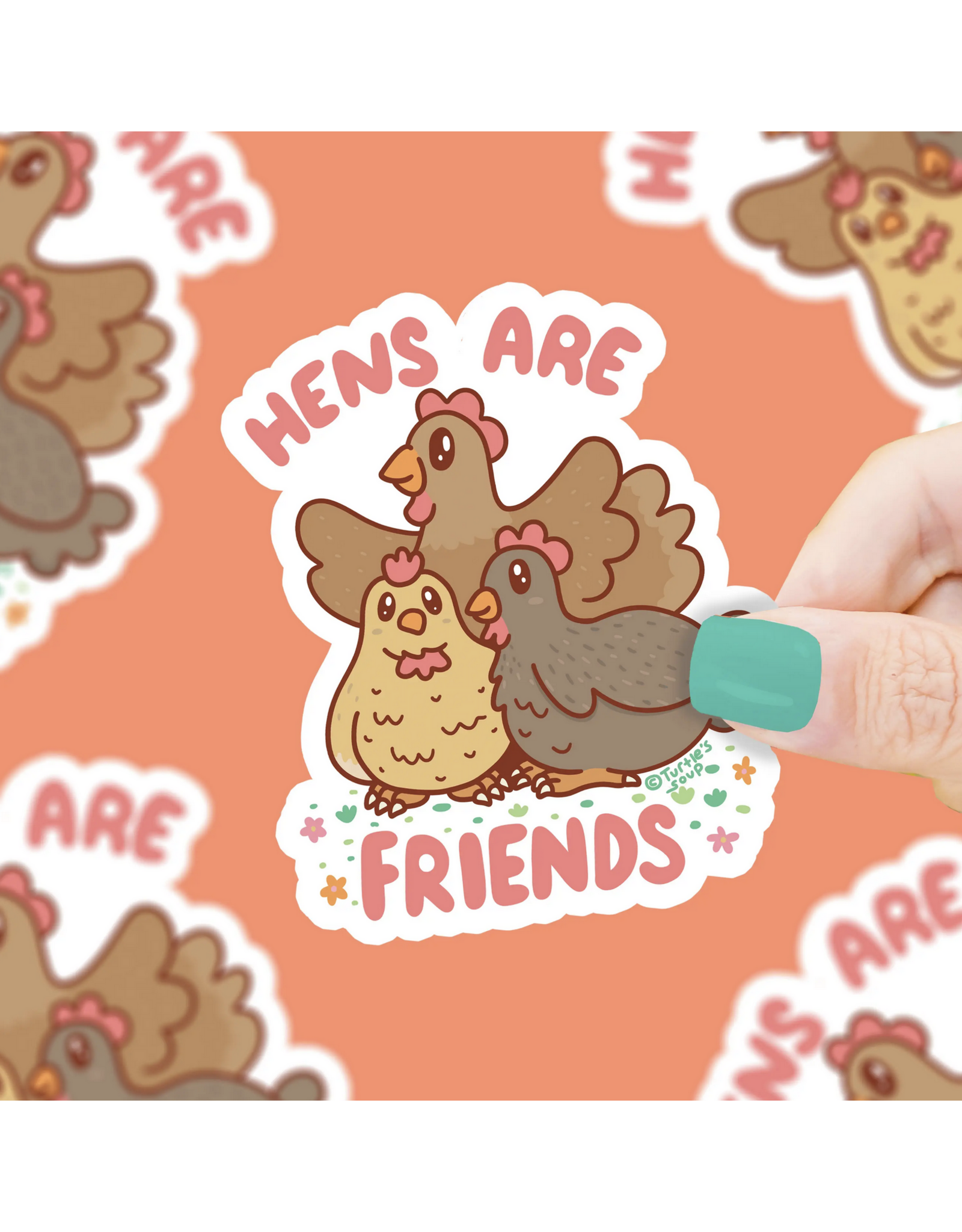 Hens Are Friends Sticker