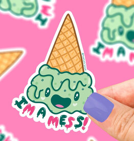 I'm A Mess Ice Cream Sticker