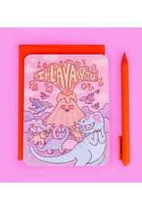 I Lava You Volcano Greeting Card