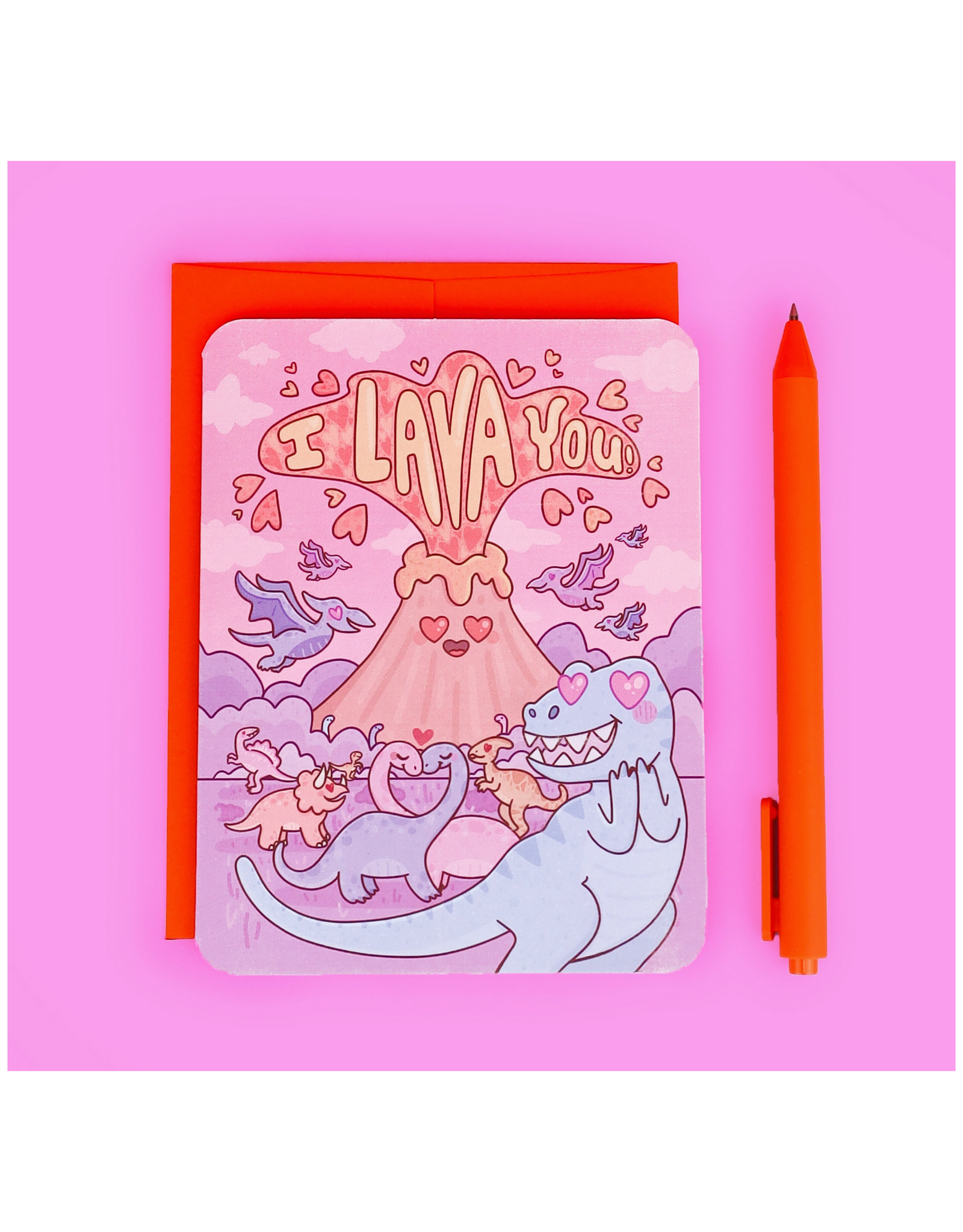 I Lava You Volcano Greeting Card