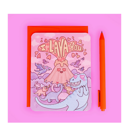 I Lava You Volcano Greeting Card