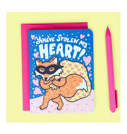 You've Stolen My Heart Fox Thief Greeting Card