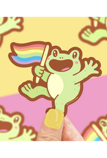 Pride Flag Frog Sticker