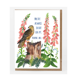 Always There For Me Hawk Greeting Card