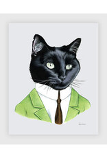 Black Cat Gentleman Print