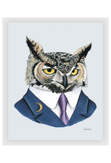 Horned Owl Gentleman Print