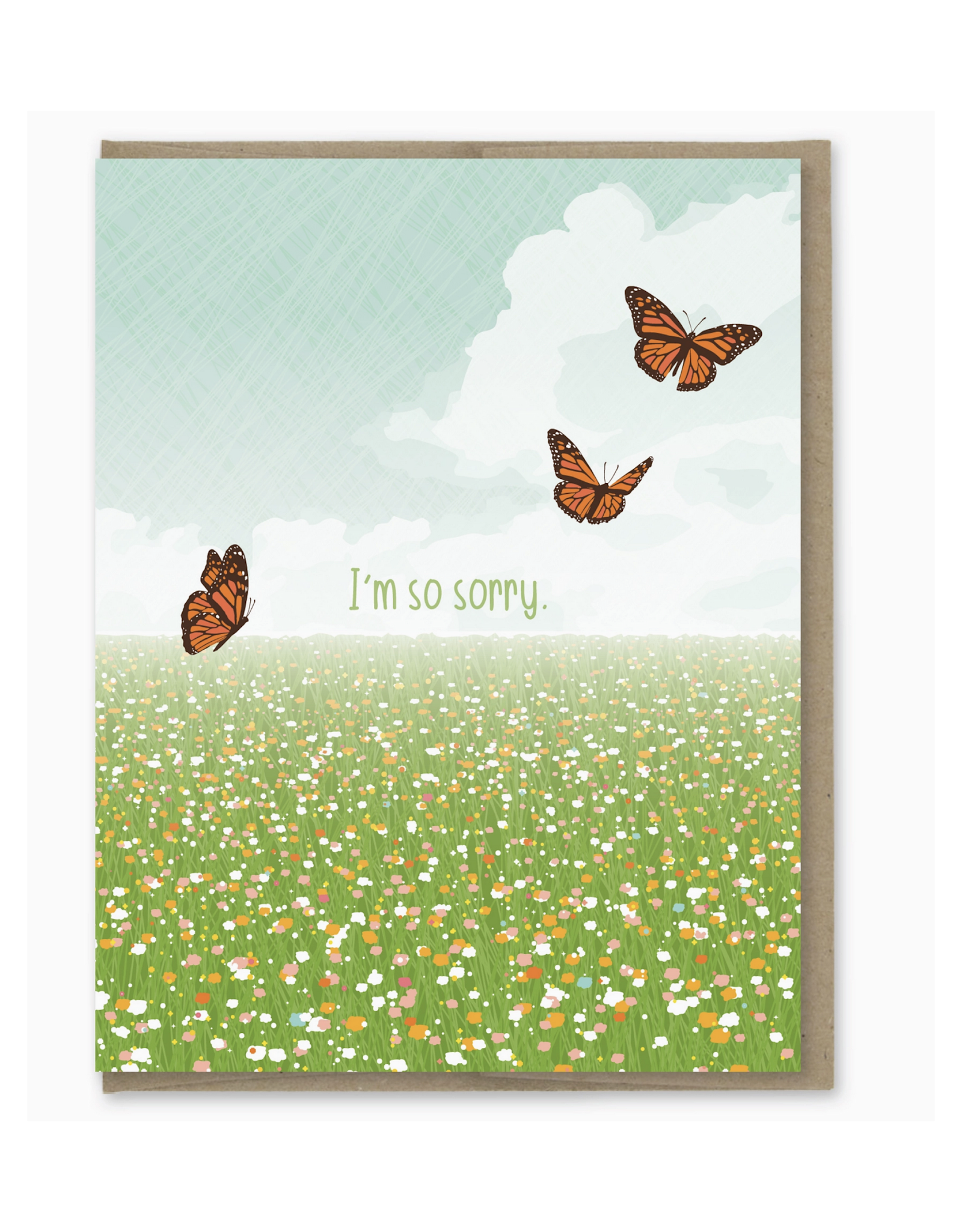 I'm So Sorry Monarch Butterflies Greeting Card