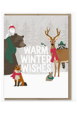 Warm Winter Wishes Forest Animals Greeting Card