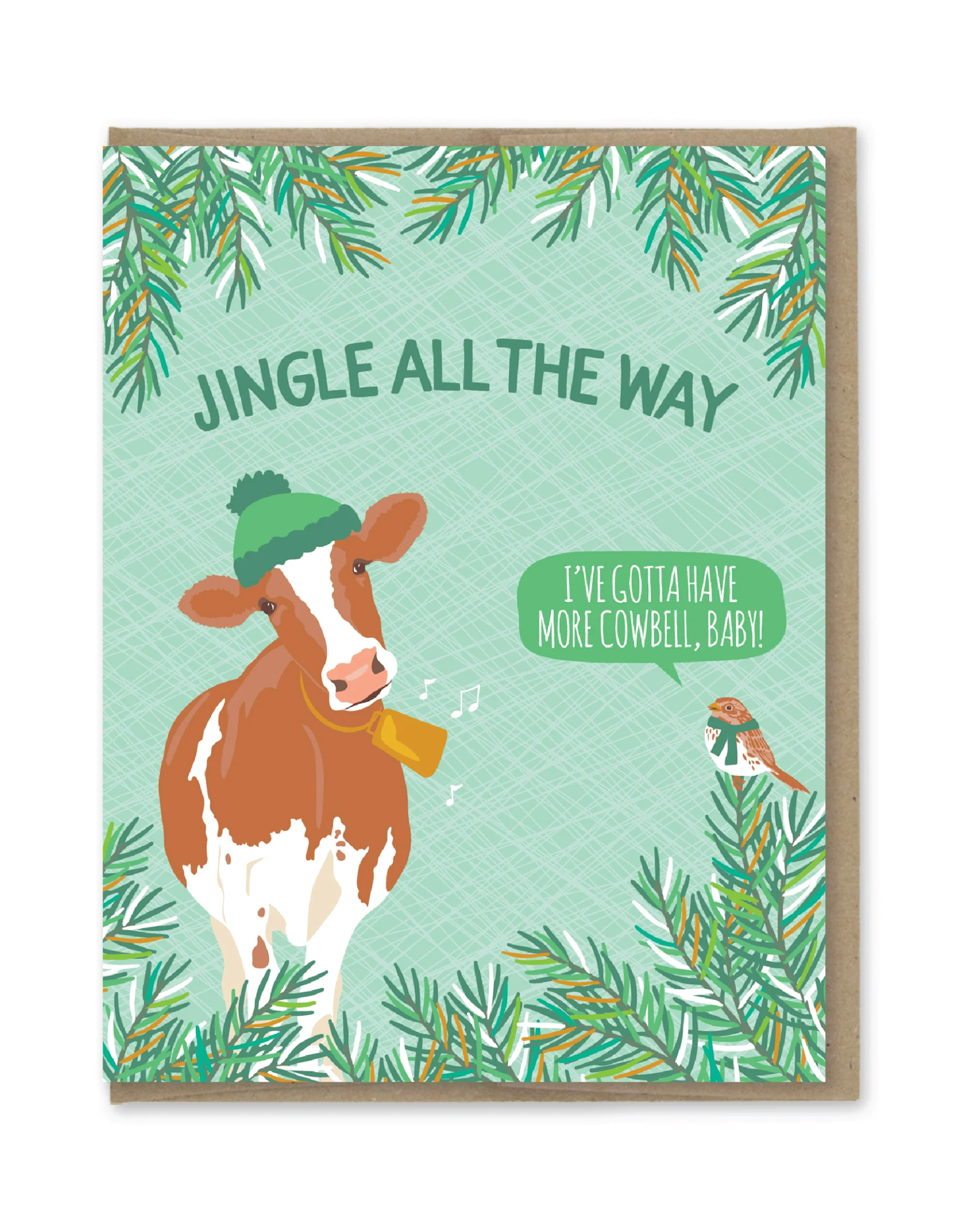 More Cowbell Holiday Card