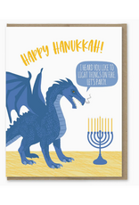 Dragon Fire Hanukkah Greeting Card