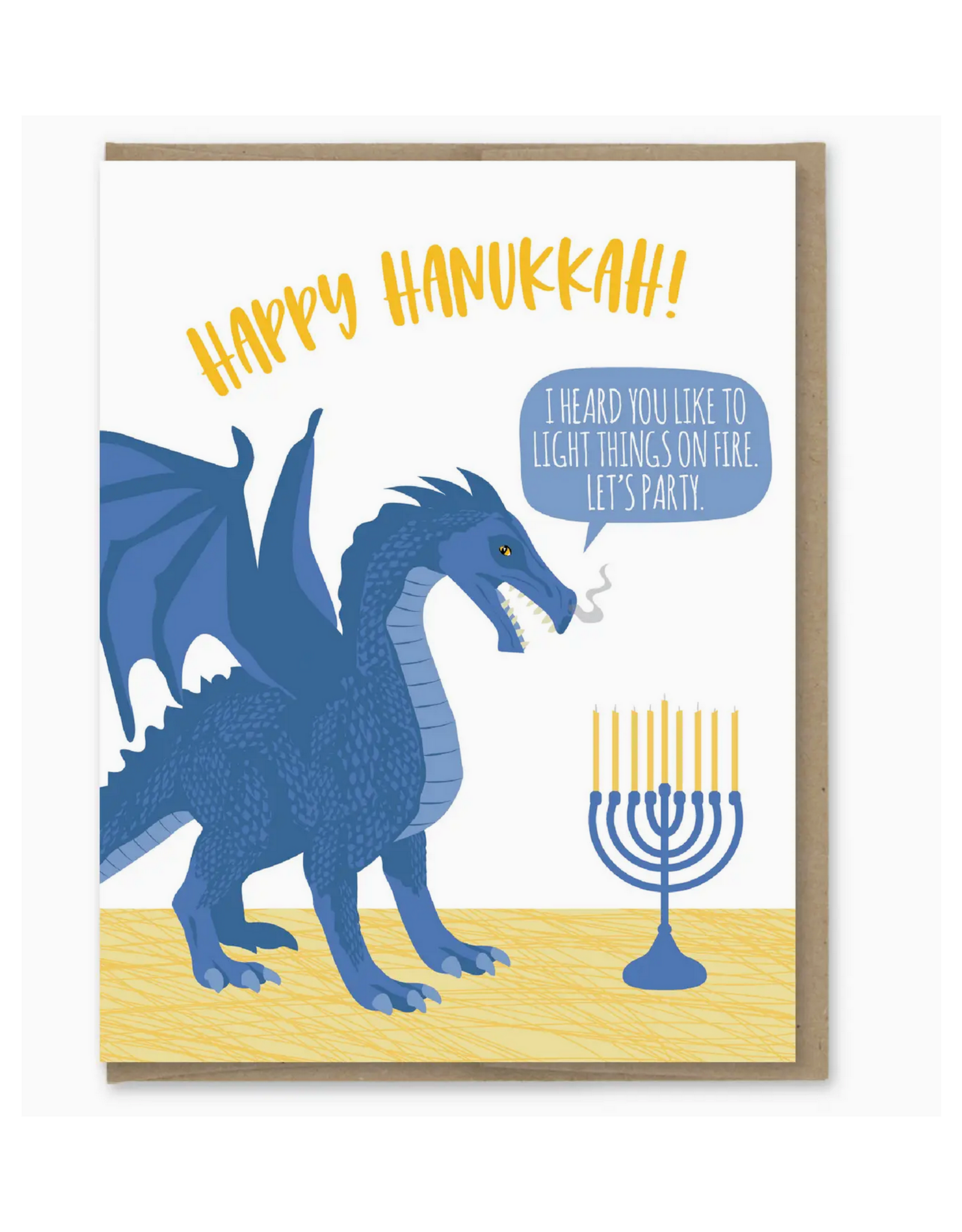 Dragon Fire Hanukkah Greeting Card
