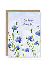 Cornflower Sending Love Greeting Card