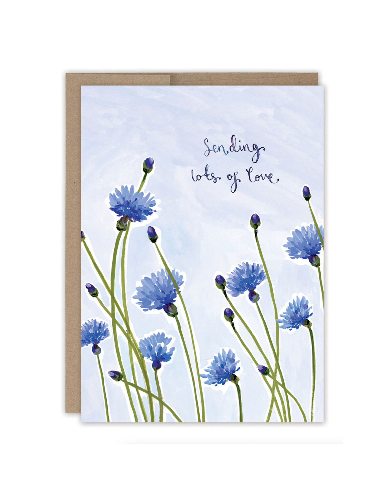 Cornflower Sending Love Greeting Card