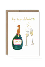 Big Congrats Champagne Greeting Card