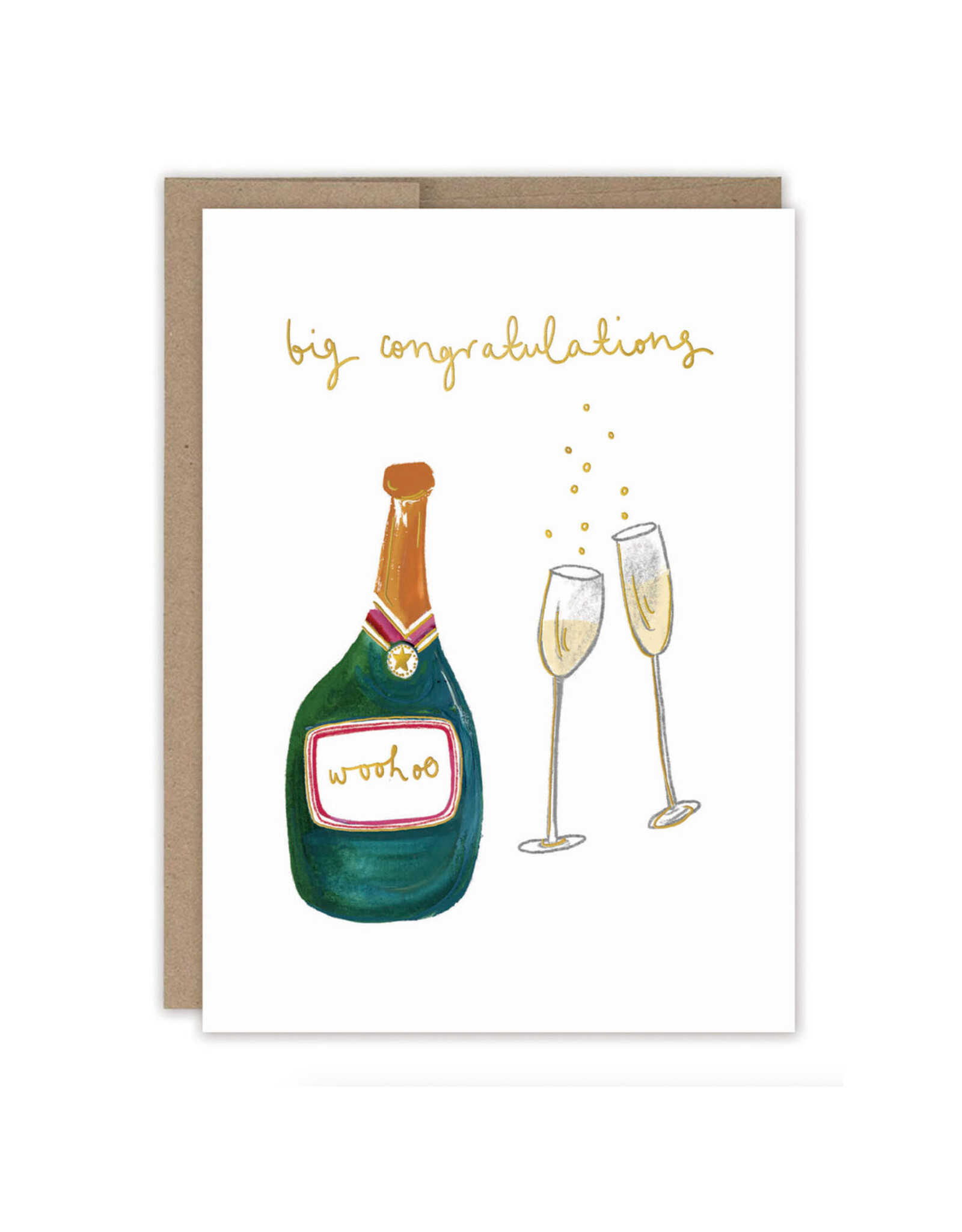 Big Congrats Champagne Greeting Card