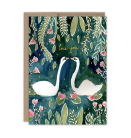 Swans Love You Greeting Card
