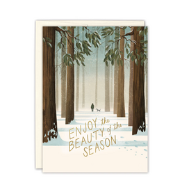 Enjoy The Beauty Of The Season Greeting Card