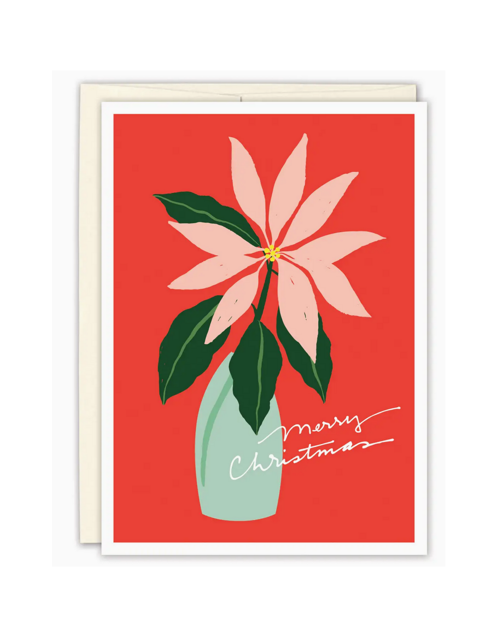 Poinsettia Holiday Greeting Card