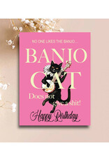 Banjo Cat Birthday Greeting Card