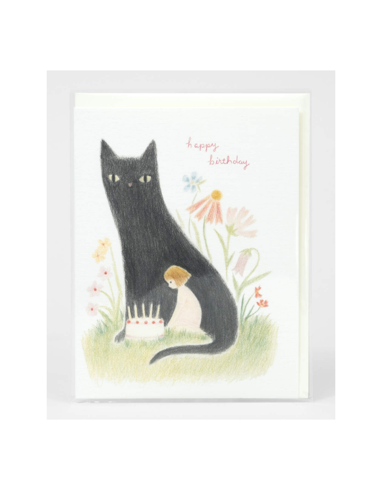 Black Cat Birthday Party  Greeting Card