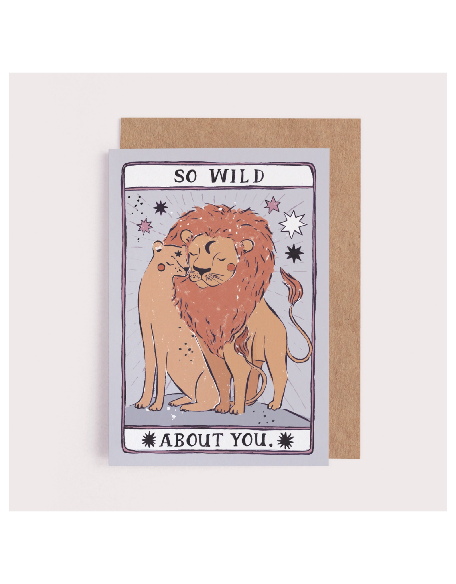 So Wild About You Lion Tarot Greeting Card