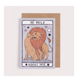 So Wild About You Lion Tarot Greeting Card