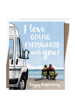 I Love Going Everywhere With You Anniversary Greeting Card