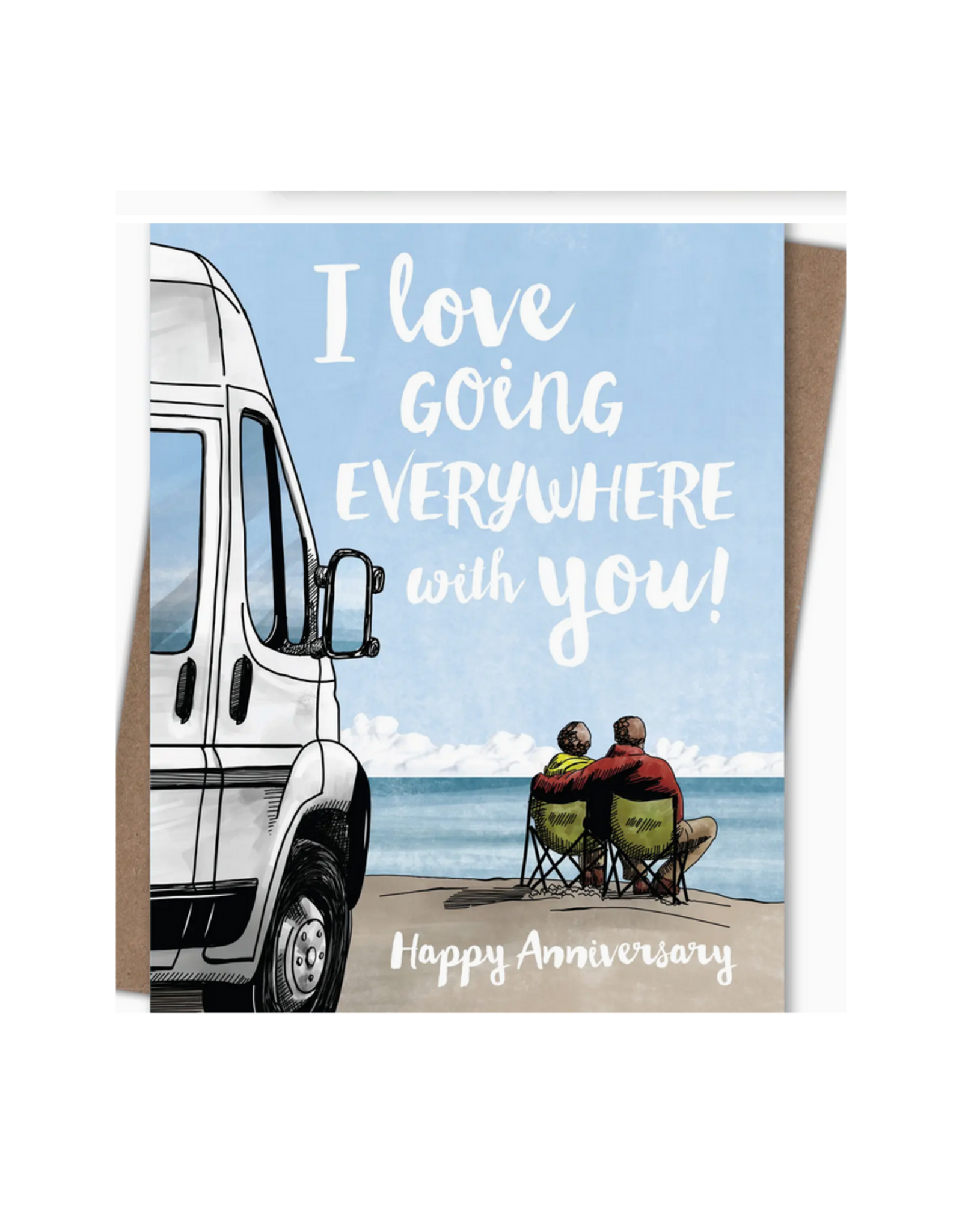 I Love Going Everywhere With You Anniversary Greeting Card