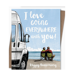 I Love Going Everywhere With You Anniversary Greeting Card