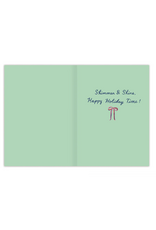 Deck the Halls Reindeer Holiday Greeting Card