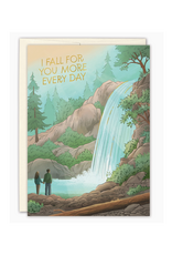 Fall For You More Everyday Waterfall Greeting Card