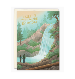 Fall For You More Everyday Waterfall Greeting Card