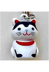 White Maneki Cat Bell