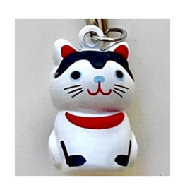 White Maneki Cat Bell