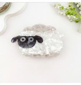 White Sheep Claw Clip