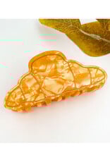 Beige Croissant Claw Clip