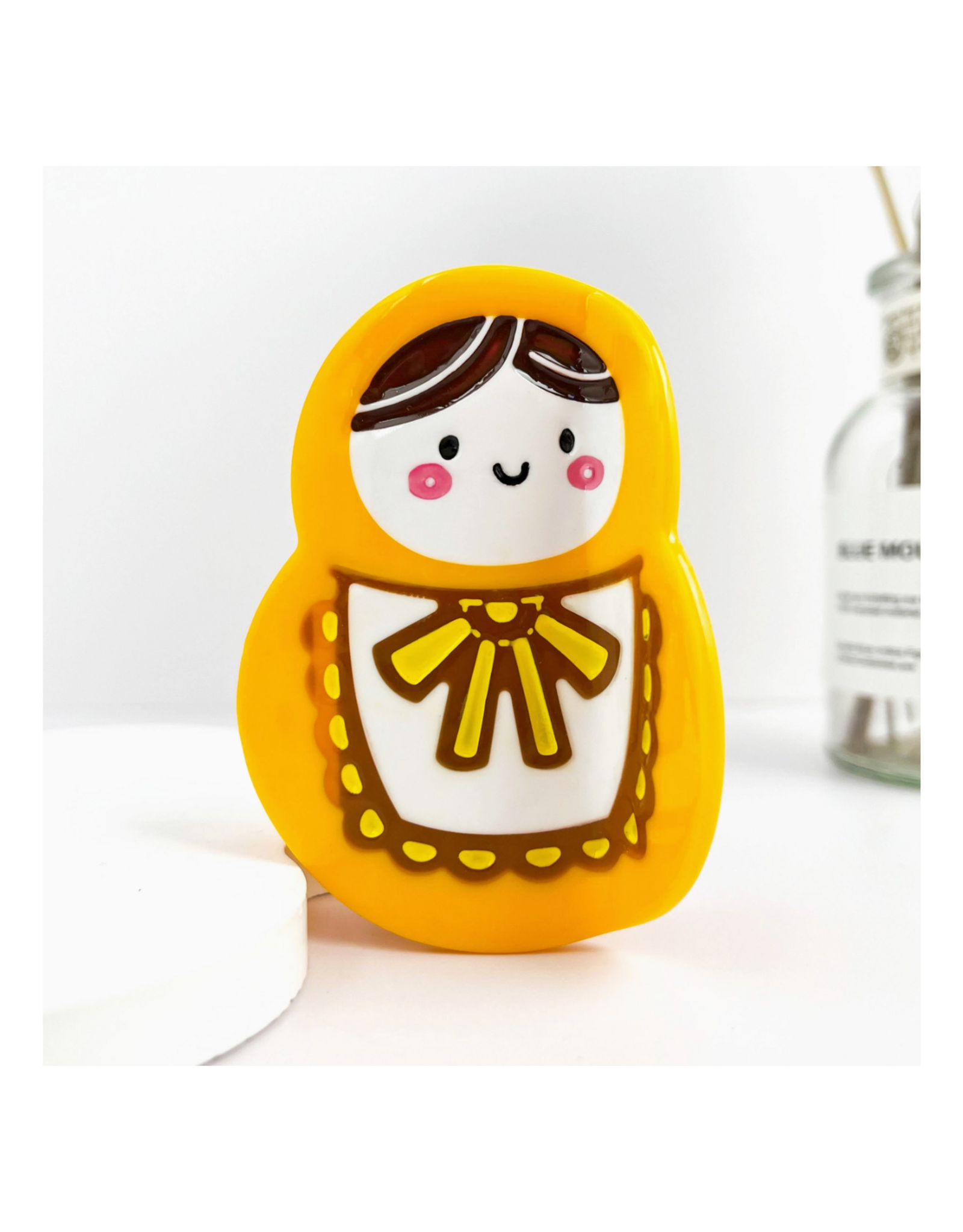 Yellow Matryoshka Claw Clip