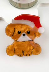 Christmas Puppy Claw Clip