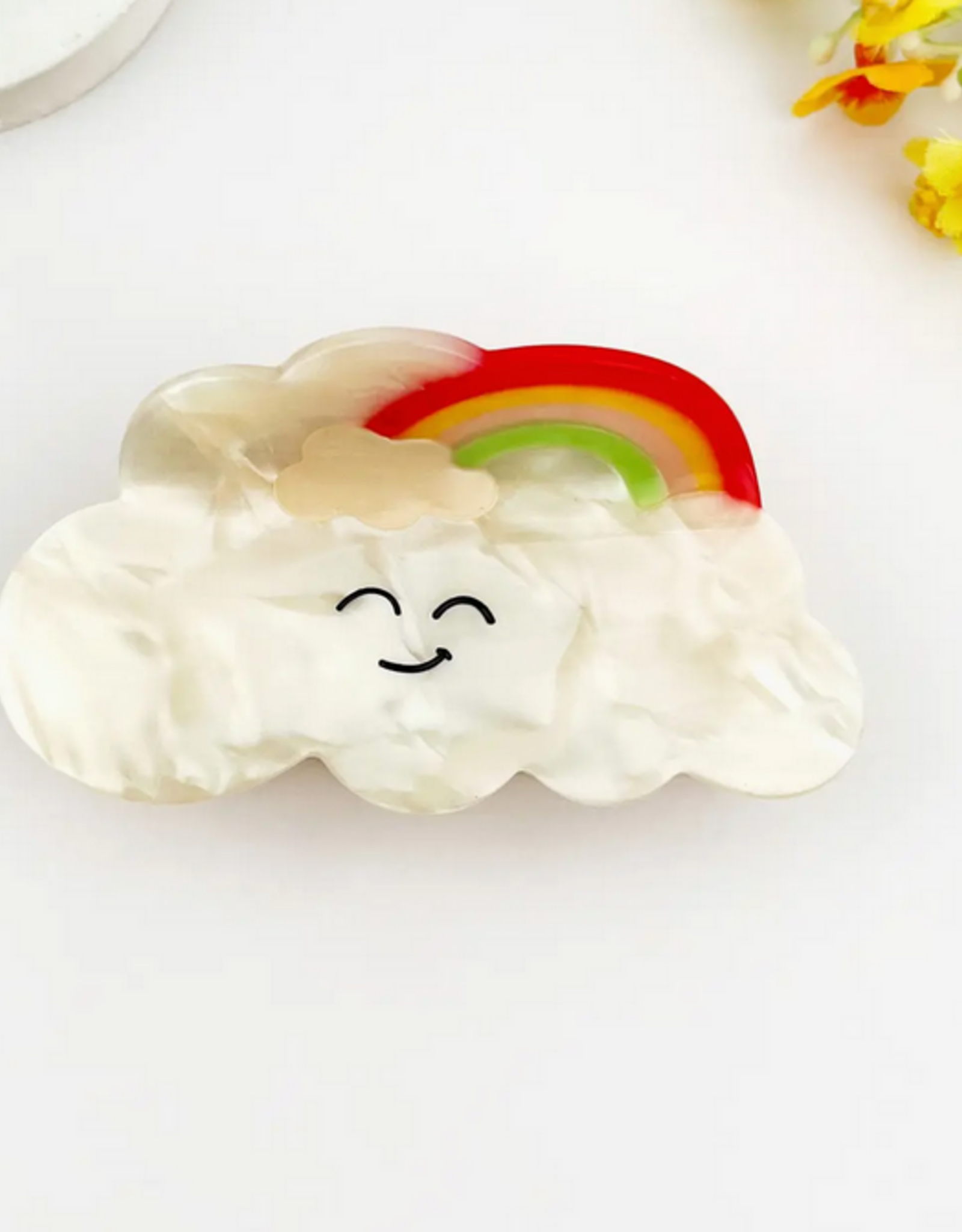 Rainbow Cloud Claw Clip