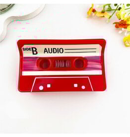 Retro Red Cassette Claw Clip