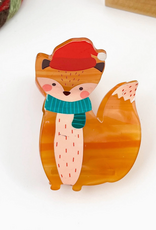 Winter Hat Fox Claw Clip