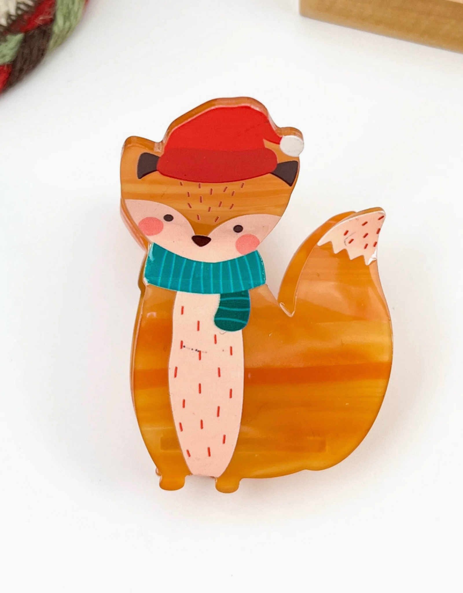 Winter Hat Fox Claw Clip