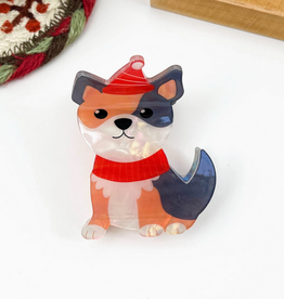 Winter Hat Tri-Color Dog Claw Clip