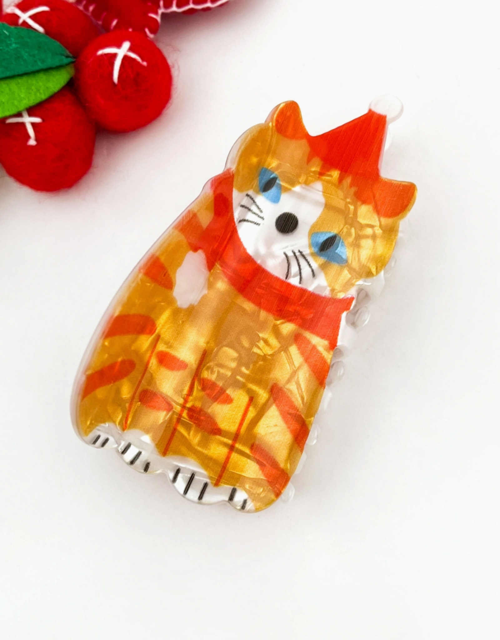 Christmas Cat Claw Clip - Small