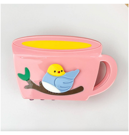 Bird Teacup Claw Clip