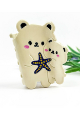 White Bears with Starfish Claw Clip