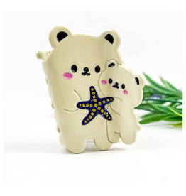 White Bears with Starfish Claw Clip